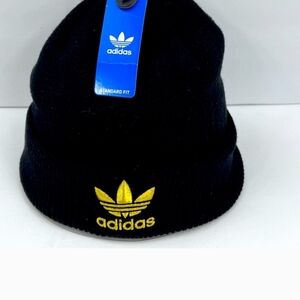 Adidas Aeroready Gold On Black Brand New Beanie